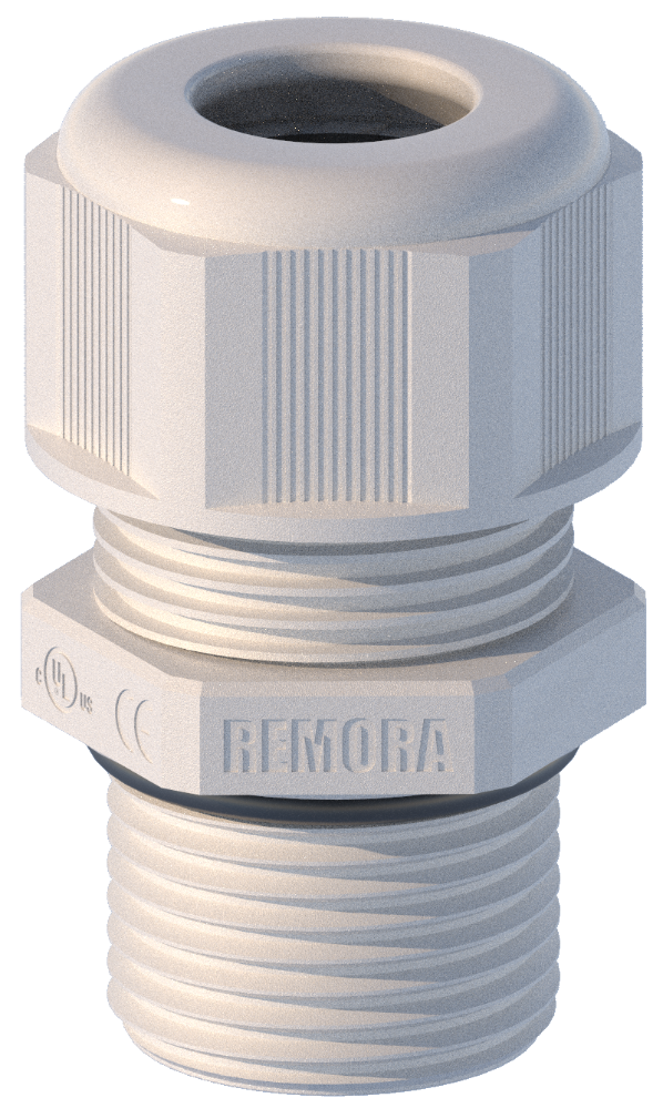 M20s IP68 Metric Nylon Cable Gland + O Ring + L/N White Remora