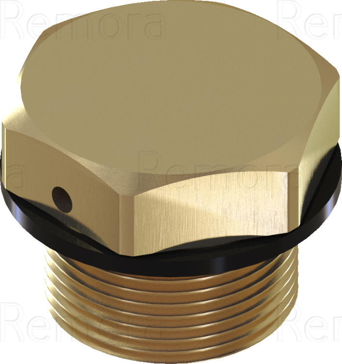 3/4" NPT Breather Drain Plug EExe ATEX Unplated Brass Remora