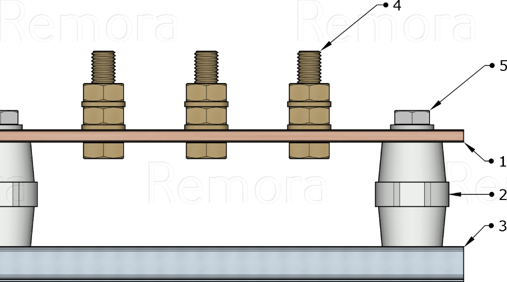 EB04 Earth Bar 4 way Remora Electrical Limited